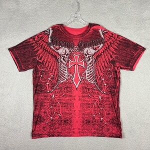 Xtreme Couture Red Winged Cross Men's Tee